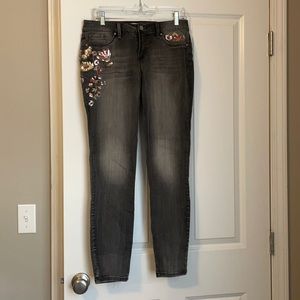 Jessica Simpson black denim jeans with sequined details. Size 29